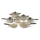 Jogo De Panelas 7 Peças Ceramic Life Suprema Vanilla  - Brinox