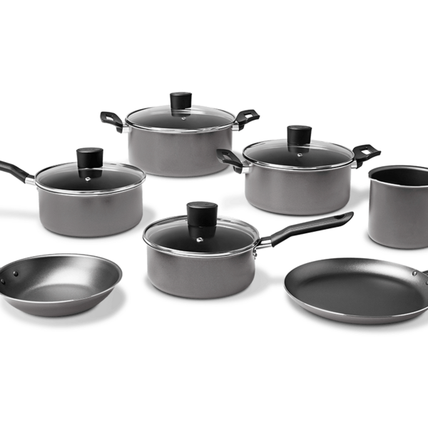 Jogo De Panelas 7 Peças Garlic - Brinox Grafite Brinox