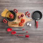 Jogo De Panelas 8 Peças Panela Antiaderente Grill Brinox Verm