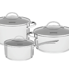Jogo De Panelas Aco Inox 3 Pc Tramontina