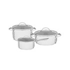 Jogo De Panelas Aco Inox 3 Pc Tramontina