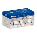 Jogo de Panelas Tramontina Allegra em Aço Inox com Fundo Triplo 7 Peças