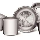 Jogo De Panelas Allegra Em Aco Inox Com Fundo Triplo 7 Pecas