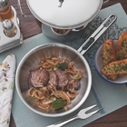 Jogo De Panelas Allegra Em Aco Inox Com Fundo Triplo E Tampas