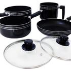 Jogo De Panelas Antiaderente 4 Peças Conjunto Teflon Tampa De