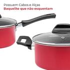 Jogo De Panelas Antiaderente Brinox Anis Vermelho Borgonha 10