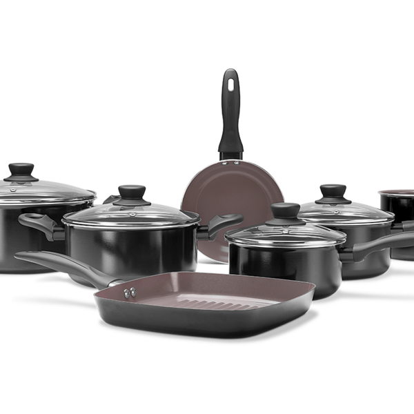 Jogo De Panelas Antiaderente Brinox Ceramic Life Easy 7peças