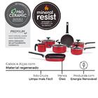 Jogo De Panelas Antiaderente Brinox Preserve Vermelha 10 Peças