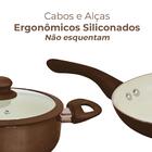 Jogo De Panelas Antiaderente Cerâmica De Indução 10 Peças Rom