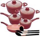 Jogo De Panelas Antiaderente Cerâmica De Indução 8 Peças Vien