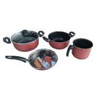 Jogo De Panelas Antiaderente Cereja 4 Peças Promoção Docesar