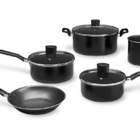 Jogo De Panelas Antiaderentes Pretas 5 Peças Ebony - Brinox P