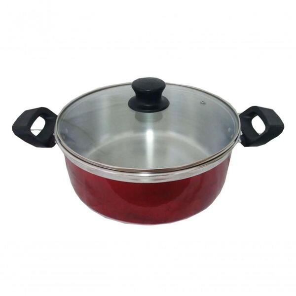 Jogo De Panelas Belmar Alumínio Vermelho 5 Peças