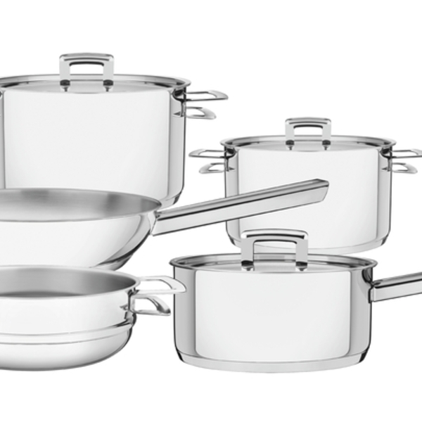 Jogo De Panelas Brava Em Aco Inox Fundo Triplo Com Tampa Plan