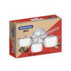 Jogo De Panelas Brava Em Aco Inox Fundo Triplo Com Tampa Plan