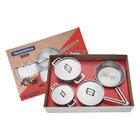 Jogo De Panelas Brava Em Aco Inox Fundo Triplo Com Tampa Plan