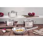 Jogo De Panelas Brava Em Aco Inox Fundo Triplo Com Tampa Plan