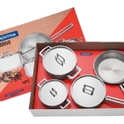 Jogo De Panelas Brava Em Aco Inox Fundo Triplo Com Tampa Plan