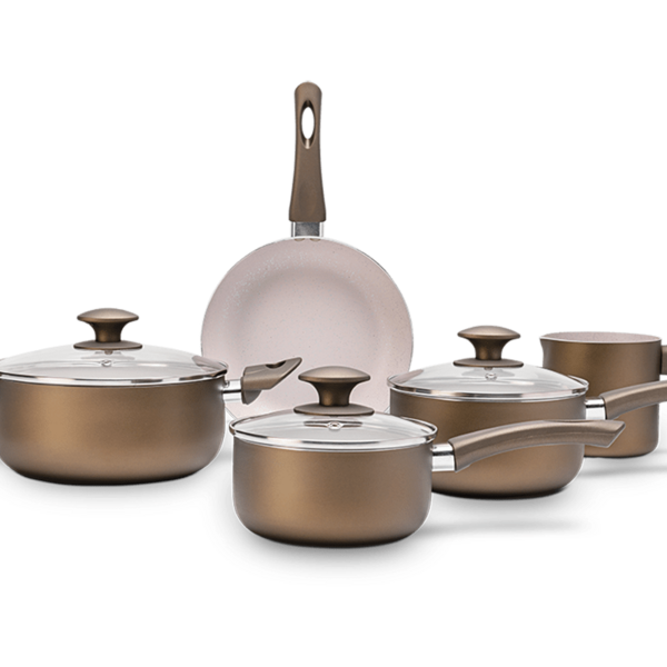 Jogo De Panelas Brinox Antiaderente Ceramic Life Antares 5 Pe