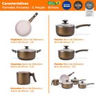 Jogo De Panelas Brinox Antiaderente Ceramic Life Antares 5 Pe