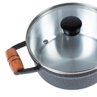 Jogo De Panelas Caçarolas Cava 5 Tampa De Vidro Craqueada