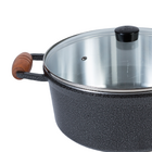 Jogo De Panelas Caçarolas Cava 5 Tampa De Vidro Craqueada