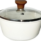 Jogo De Panelas Ceramica (revestimento) Indução Creme 5 Pçs