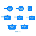 Jogo De Panelas Cerâmica Antiaderente New York Prata Prateado