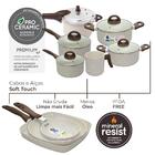 Jogo De Panelas Com Panela De Pressão 6,8l Antiaderente Ceram