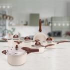 Jogo De Panelas De Indução Com Panela De Pressão 6,8l Ceramic