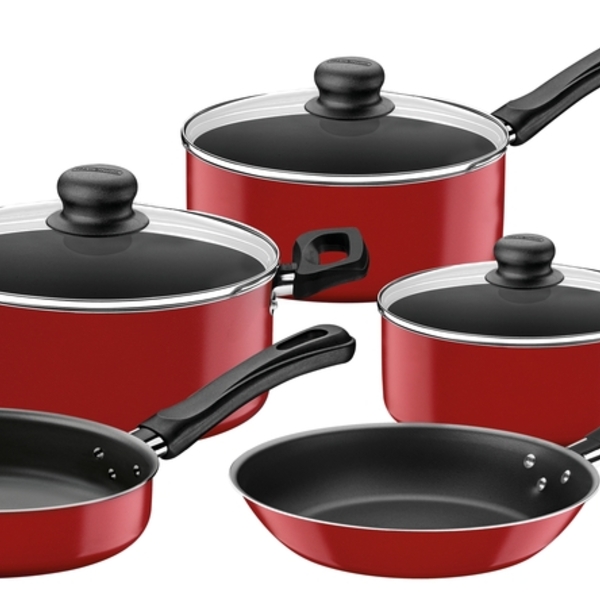 Jogo De Panelas Em Aluminio Com Revestimento Interno Em Antia