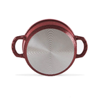 Jogo De Panelas Em Cerâmica Antiaderente Premium 5 Pçs Vermel