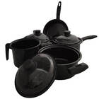 Jogo De Panelas Esmaltadas Com Caçarola Frigideira E Canecão