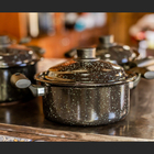 Jogo De Panelas Esmaltadas Com Caçarola Frigideira E Canecão