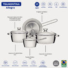 Jogo De Panelas Fundo Triplo Tramontina Allegra 65650324 Inox