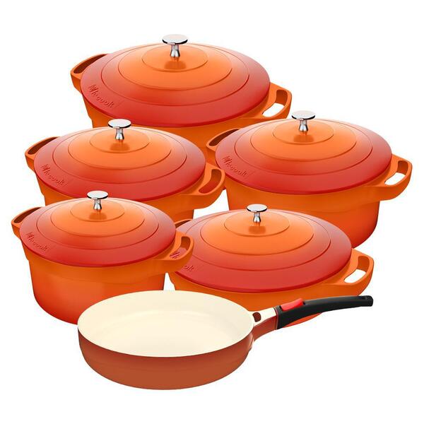 Jogo De Panelas Le Cook Com Revestimento Cerâmico - 6 Peças