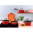 Jogo De Panelas Mônaco 4 Peças Em Alumínio Com Revestimento S