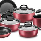 Jogo De Panelas Mta Safira 7 Peças Antiaderente Tampa De Vidr