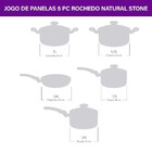 Jogo De Panelas Natural Stone Antiaderente Minerium 5 Peças R