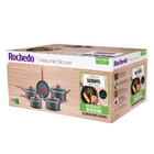 Jogo De Panelas Natural Stone Antiaderente Minerium 5 Peças R