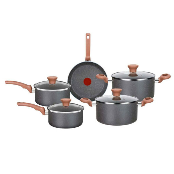 Jogo De Panelas Natural Stone Antiaderente Minerium 5 Peças R