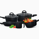 Jogo De Panelas Ouro Preto 5 Peças - Up Home - Ud291