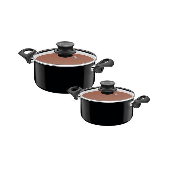 Jogo De Panelas Paris 2 Peças Alumínio Antiaderente E Poliest