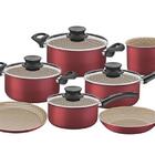 Jogo De Panelas Paris 7 Peças Antiaderente Cereja - Tramontina