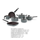 Jogo De Panelas Preserve Cinza Antiaderente Ceramic Life 7 Pe