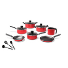Jogo De Panelas Salt Vermelho Antiaderente Pro Flon 10 Peças