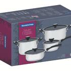 Jogo De Panelas Solar Ceramic Em Aco Inox Fundo Triplo Em Cer