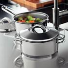 Jogo De Panelas Solar Em Aco Inox Com Fundo Triplo E Tampas D