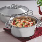 Jogo De Panelas Solar Em Aco Inox Com Fundo Triplo E Tampas D