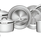 Jogo De Panelas Solar Em Aco Inox Fundo Triplo 6 Pecas Tramon